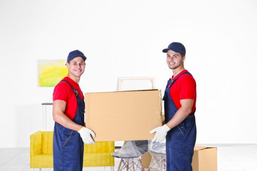 Careful handling of student belongings during a local removals service