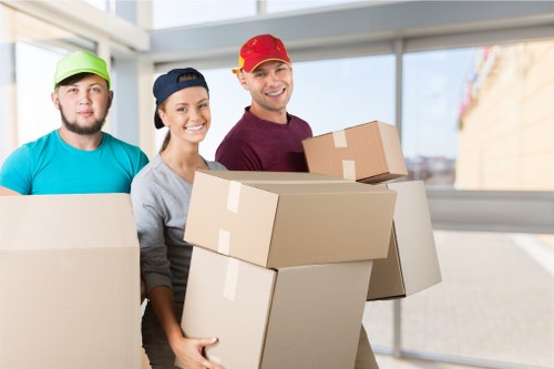 Packed boxes and careful transport for a Kennington move