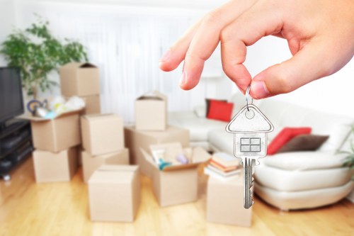 Furniture and household items prepared for storage in Kennington