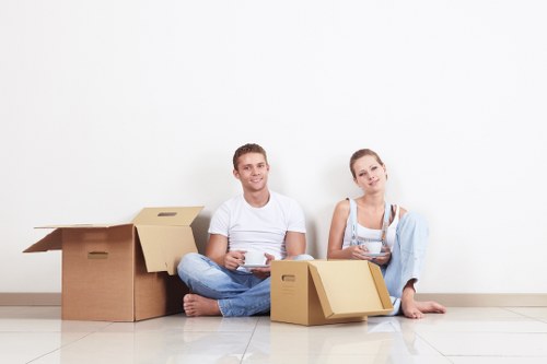Careful handling of furniture during a South London removals service