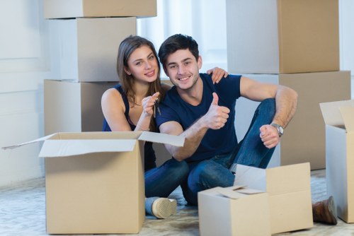 Careful lifting and loading during an emergency house move in Kennington