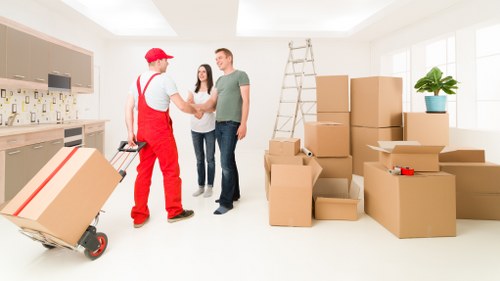 Prepared moving van ready for furniture removals in Kennington