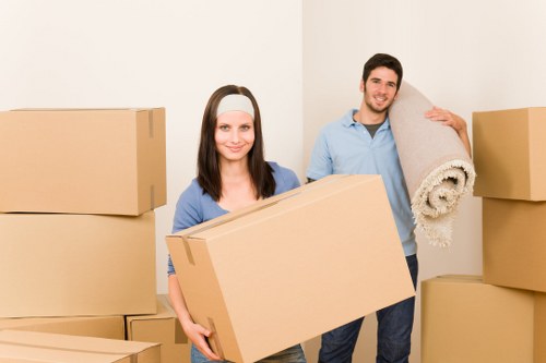 Careful loading of bulky household furniture for a local move