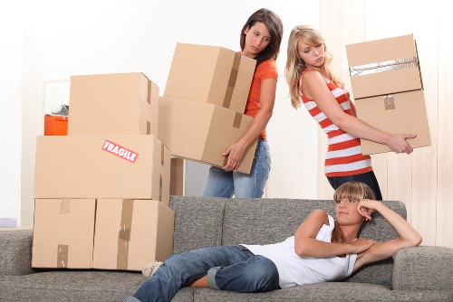 Office relocation items prepared for transport in Kennington