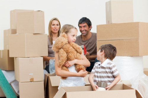 Removal van loaded with furniture for a short-notice move in Kennington